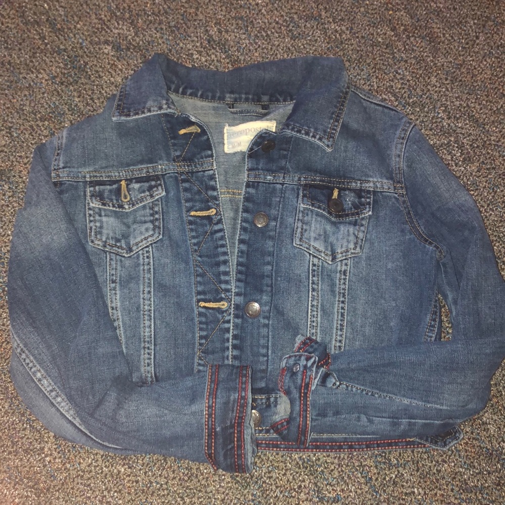 Cropped jean jacket